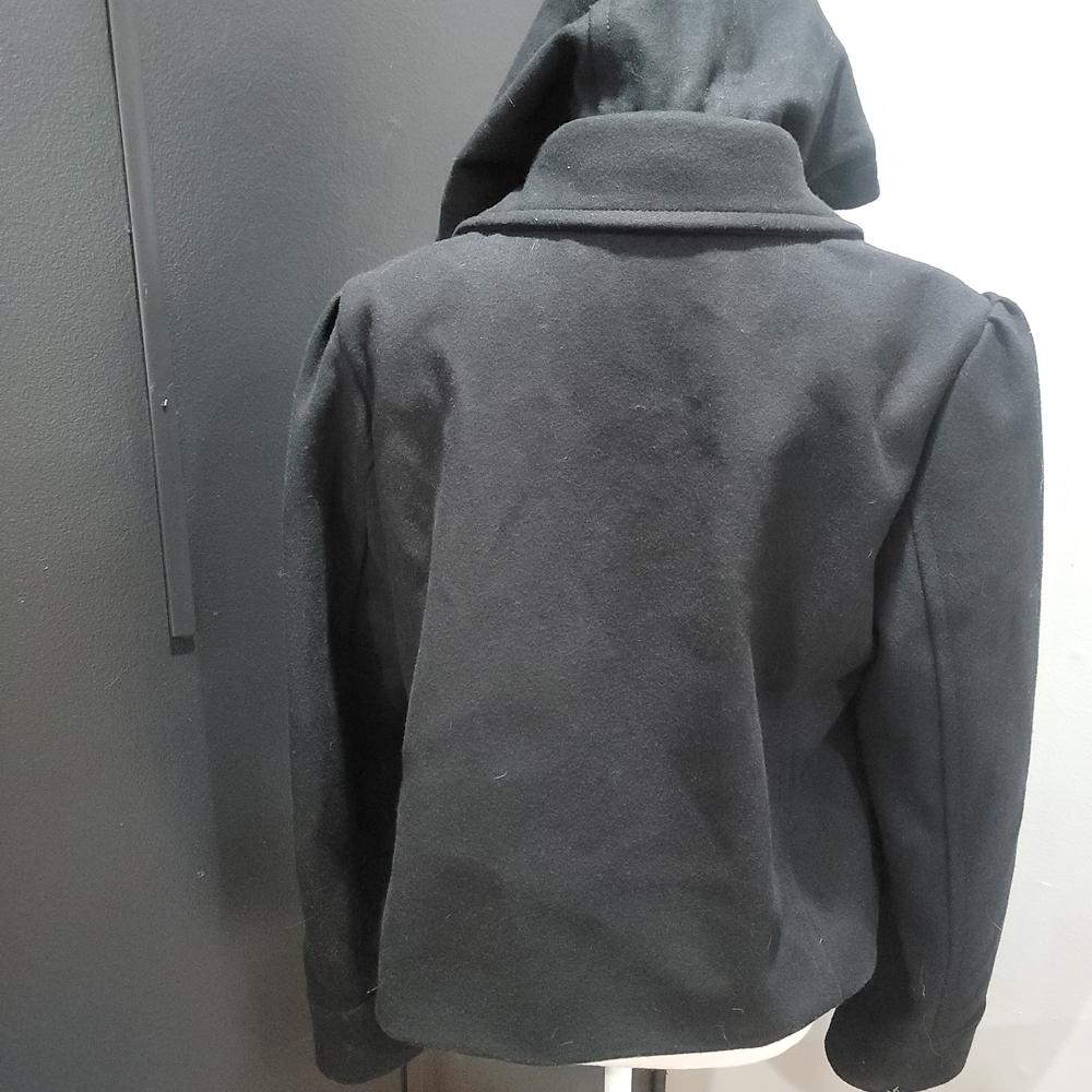 OLD NAVY Women's Black Hooded Peacoat L - Picture 3 of 3